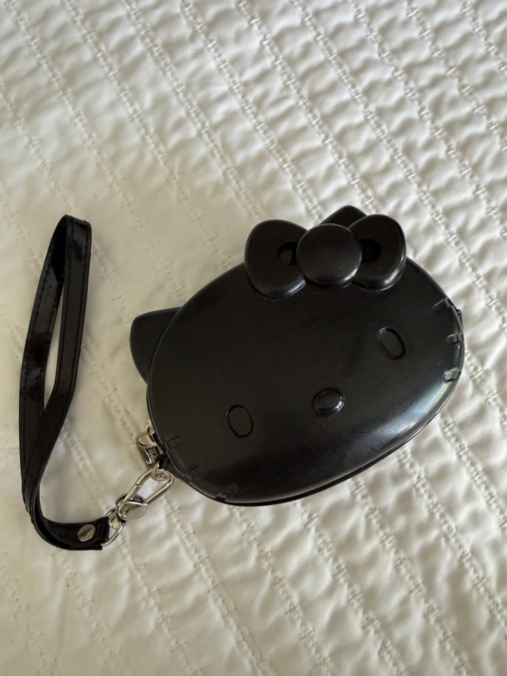 Hello Kitty Black Silicone Wristlet Coin Pouch